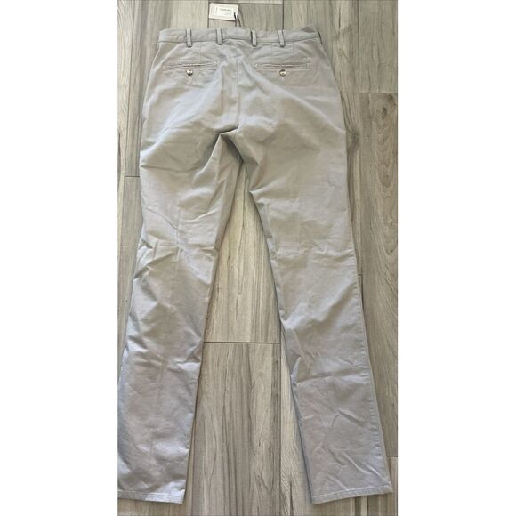 Peter Millar Crown Men's Pilot Twill Flat Front Trouser Pants Gray 33 NWT $175 - Picture 5 of 8